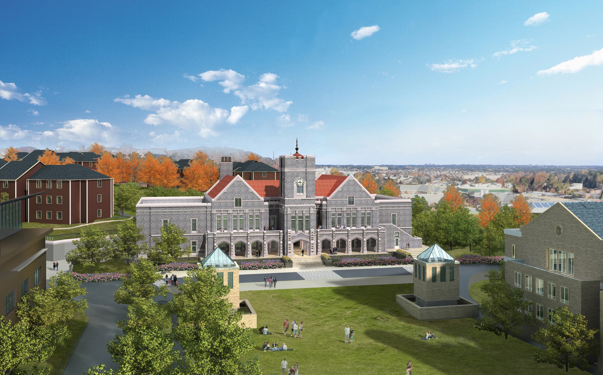Rendering of dining hall